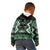 Personalised Taniko Motifs Aotearoa Kid Hoodie Waitangi Kowhaiwhai Kiwi - Green