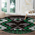 Personalised Taniko Motifs Aotearoa Round Carpet Waitangi Kowhaiwhai Kiwi - Green