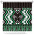 Personalised Taniko Motifs Aotearoa Shower Curtain Waitangi Kowhaiwhai Kiwi - Green