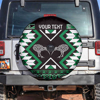 Personalised Taniko Motifs Aotearoa Spare Tire Cover Waitangi Kowhaiwhai Kiwi - Green LT7 Green - Polynesian Pride