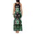 Personalised Taniko Motifs Aotearoa Tank Maxi Dress Waitangi Kowhaiwhai Kiwi - Green