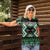 Personalised Taniko Motifs Aotearoa Women Polo Shirt Waitangi Kowhaiwhai Kiwi - Green