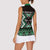 Personalised Taniko Motifs Aotearoa Women Sleeveless Polo Shirt Waitangi Kowhaiwhai Kiwi - Green