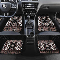 Personalised Taniko Motifs Aotearoa Car Mats Waitangi Kowhaiwhai Kiwi - Mocha LT7 Set 4pcs Mocha - Polynesian Pride