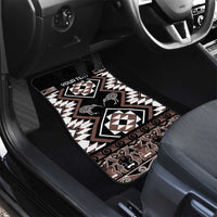 Personalised Taniko Motifs Aotearoa Car Mats Waitangi Kowhaiwhai Kiwi - Mocha LT7 - Polynesian Pride