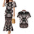 Personalised Taniko Motifs Aotearoa Couples Matching Mermaid Dress and Hawaiian Shirt Waitangi Kowhaiwhai Kiwi - Mocha