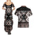 Personalised Taniko Motifs Aotearoa Couples Matching Summer Maxi Dress and Hawaiian Shirt Waitangi Kowhaiwhai Kiwi - Mocha