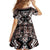 Personalised Taniko Motifs Aotearoa Family Matching Summer Maxi Dress and Hawaiian Shirt Waitangi Kowhaiwhai Kiwi - Mocha