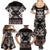 Personalised Taniko Motifs Aotearoa Family Matching Summer Maxi Dress and Hawaiian Shirt Waitangi Kowhaiwhai Kiwi - Mocha