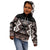 Personalised Taniko Motifs Aotearoa Kid Hoodie Waitangi Kowhaiwhai Kiwi - Mocha