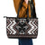 Personalised Taniko Motifs Aotearoa Leather Tote Bag Waitangi Kowhaiwhai Kiwi - Mocha