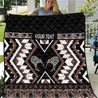 Personalised Taniko Motifs Aotearoa Quilt Waitangi Kowhaiwhai Kiwi - Mocha