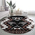 Personalised Taniko Motifs Aotearoa Round Carpet Waitangi Kowhaiwhai Kiwi - Mocha