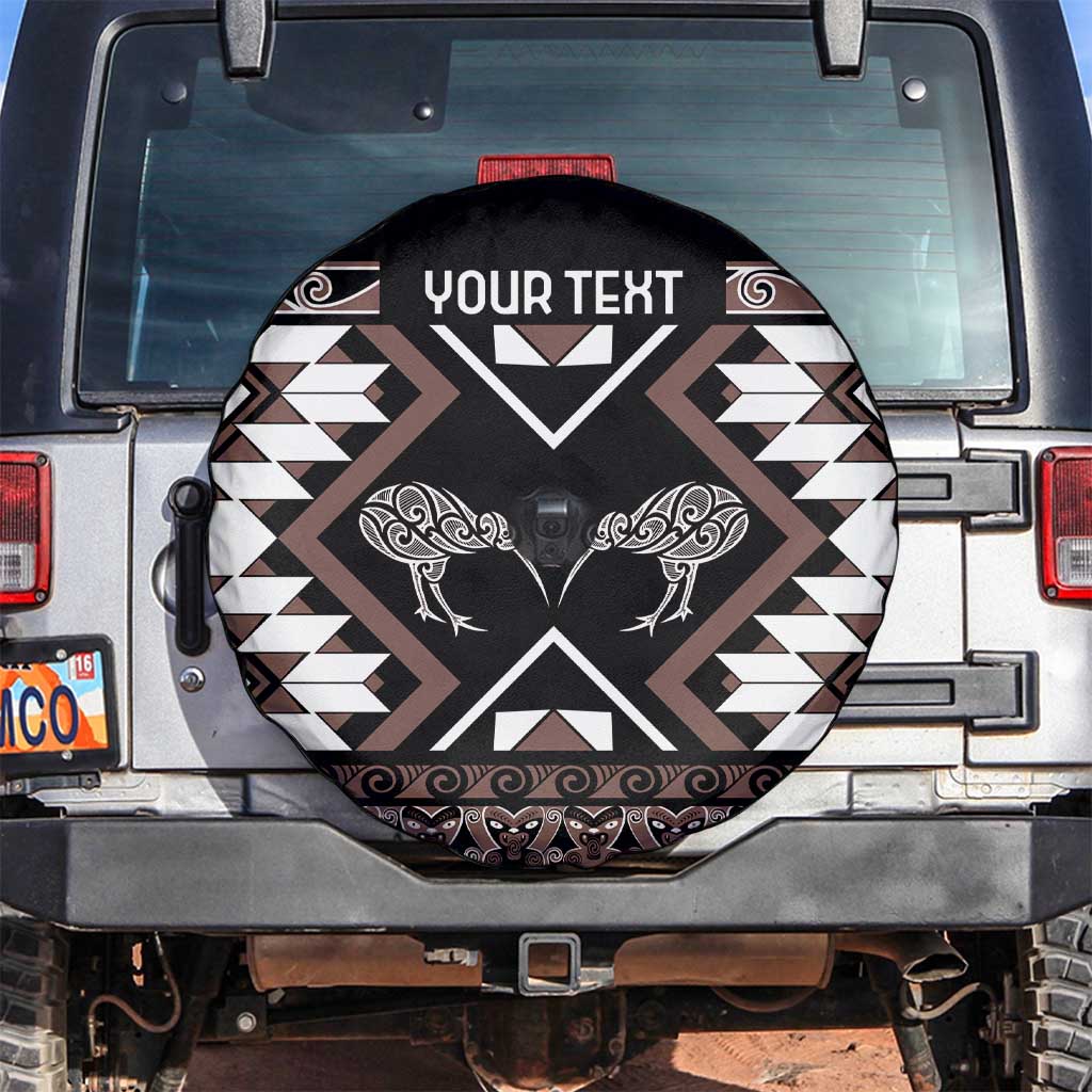 Personalised Taniko Motifs Aotearoa Spare Tire Cover Waitangi Kowhaiwhai Kiwi - Mocha LT7 Mocha - Polynesian Pride