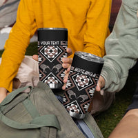 Personalised Taniko Motifs Aotearoa Tumbler Cup Waitangi Kowhaiwhai Kiwi - Mocha LT7 - Polynesian Pride
