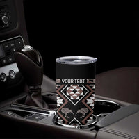 Personalised Taniko Motifs Aotearoa Tumbler Cup Waitangi Kowhaiwhai Kiwi - Mocha LT7 - Polynesian Pride