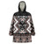 Personalised Taniko Motifs Aotearoa Wearable Blanket Hoodie Waitangi Kowhaiwhai Kiwi - Mocha