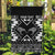 Personalised Taniko Motifs Aotearoa Garden Flag Waitangi Kowhaiwhai Kiwi - Monochrome