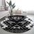 Personalised Taniko Motifs Aotearoa Round Carpet Waitangi Kowhaiwhai Kiwi - Monochrome