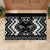 Personalised Taniko Motifs Aotearoa Rubber Doormat Waitangi Kowhaiwhai Kiwi - Monochrome