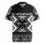 Personalised Taniko Motifs Aotearoa Rugby Jersey Waitangi Kowhaiwhai Kiwi - Monochrome