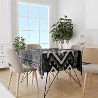 Personalised Taniko Motifs Aotearoa Tablecloth Waitangi Kowhaiwhai Kiwi - Monochrome LT7 - Polynesian Pride