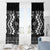 Personalised Taniko Motifs Aotearoa Window Curtain Waitangi Kowhaiwhai Kiwi - Monochrome