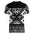 Personalised Taniko Motifs Aotearoa Women V-Neck T-Shirt Waitangi Kowhaiwhai Kiwi - Monochrome