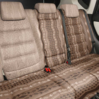 Vintage Beige Hawaiian Traditional Kapa Mix Flowers Lei Back Car Seat Cover LT7 - Polynesian Pride