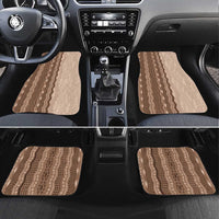 Vintage Beige Hawaiian Traditional Kapa Mix Flowers Lei Car Mats LT7 Set 4pcs Beige - Polynesian Pride