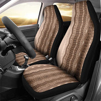 Vintage Beige Hawaiian Traditional Kapa Mix Flowers Lei Car Seat Cover LT7 - Polynesian Pride