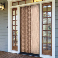 Vintage Beige Hawaiian Traditional Kapa Mix Flowers Lei Door Cover LT7 - Polynesian Pride