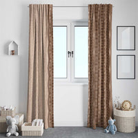 Vintage Beige Hawaiian Traditional Kapa Mix Flowers Lei Window Curtain LT7 - Polynesian Pride