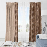 Vintage Beige Hawaiian Traditional Kapa Mix Flowers Lei Window Curtain LT7 - Polynesian Pride