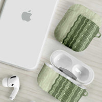Vintage Sage Green Hawaiian Traditional Kapa Mix Flowers Lei AirPods Case LT7 - Polynesian Pride