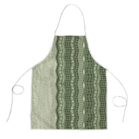 Vintage Sage Green Hawaiian Traditional Kapa Mix Flowers Lei Apron LT7 Sage Green - Polynesian Pride