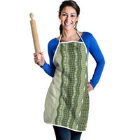 Vintage Sage Green Hawaiian Traditional Kapa Mix Flowers Lei Apron LT7 - Polynesian Pride