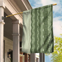 Vintage Sage Green Hawaiian Traditional Kapa Mix Flowers Lei Garden Flag LT7 House Flag Sage Green - Polynesian Pride
