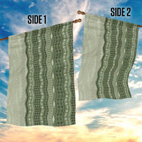 Vintage Sage Green Hawaiian Traditional Kapa Mix Flowers Lei Garden Flag LT7 - Polynesian Pride