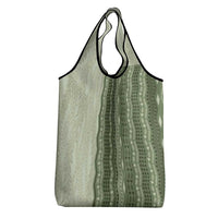 Vintage Sage Green Hawaiian Traditional Kapa Mix Flowers Lei Grocery Bag LT7 - Polynesian Pride