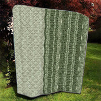 Vintage Sage Green Hawaiian Traditional Kapa Mix Flowers Lei Quilt LT7 - Polynesian Pride