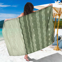 Vintage Sage Green Hawaiian Traditional Kapa Mix Flowers Lei Sarong LT7 One Size 44 x 66 inches Sage Green - Polynesian Pride