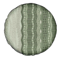 Vintage Sage Green Hawaiian Traditional Kapa Mix Flowers Lei Spare Tire Cover LT7 - Polynesian Pride