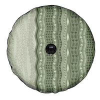 Vintage Sage Green Hawaiian Traditional Kapa Mix Flowers Lei Spare Tire Cover LT7 - Polynesian Pride