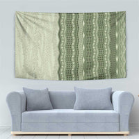 Vintage Sage Green Hawaiian Traditional Kapa Mix Flowers Lei Tapestry LT7 - Polynesian Pride