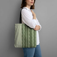 Vintage Sage Green Hawaiian Traditional Kapa Mix Flowers Lei Tote Bag LT7 - Polynesian Pride