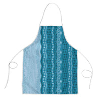 Vintage Cobalt Blue Hawaiian Traditional Kapa Mix Flowers Lei Apron LT7 Cobalt Blue - Polynesian Pride