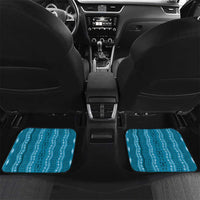 Vintage Cobalt Blue Hawaiian Traditional Kapa Mix Flowers Lei Car Mats LT7 Set 2pcs - Back Cobalt Blue - Polynesian Pride