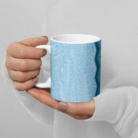Vintage Cobalt Blue Hawaiian Traditional Kapa Mix Flowers Lei Ceramic Mug LT7 - Polynesian Pride