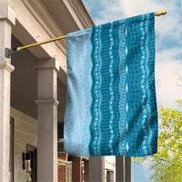 Vintage Cobalt Blue Hawaiian Traditional Kapa Mix Flowers Lei Garden Flag LT7 House Flag Cobalt Blue - Polynesian Pride